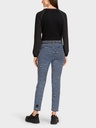 US 81.27 J21 Smalle pantalon met doorgestikte vouwen