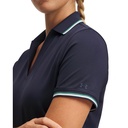 6000657-410 UA Drive SS Rib Polo Midnight Navy/Team Kelly Green/Downpour Gray