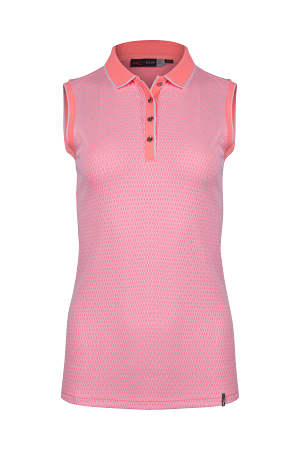 Kjus K00539 Women Ella Structure Polo S/L Spritz/White 