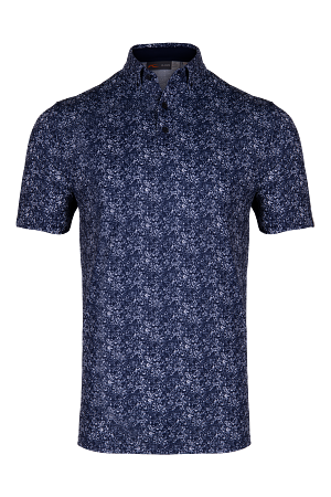 Kjus K00741 Men Lance Printed Polo S/S Atlanta Blue/White 