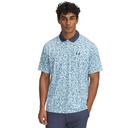 1377377-108 UA Matchplay Printed Polo White/Downpour Gray/Downpour Gray 