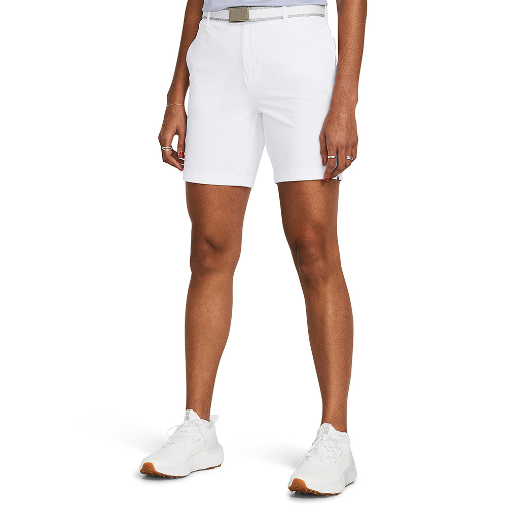 1383616-100 UA Drive 7"Short White/Halo Gray