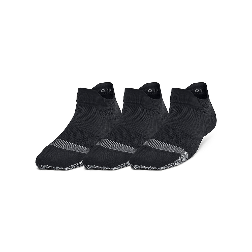 1387052-001 Womens UA Breathe 3pk NS Tab Black/Black/Jet Gray