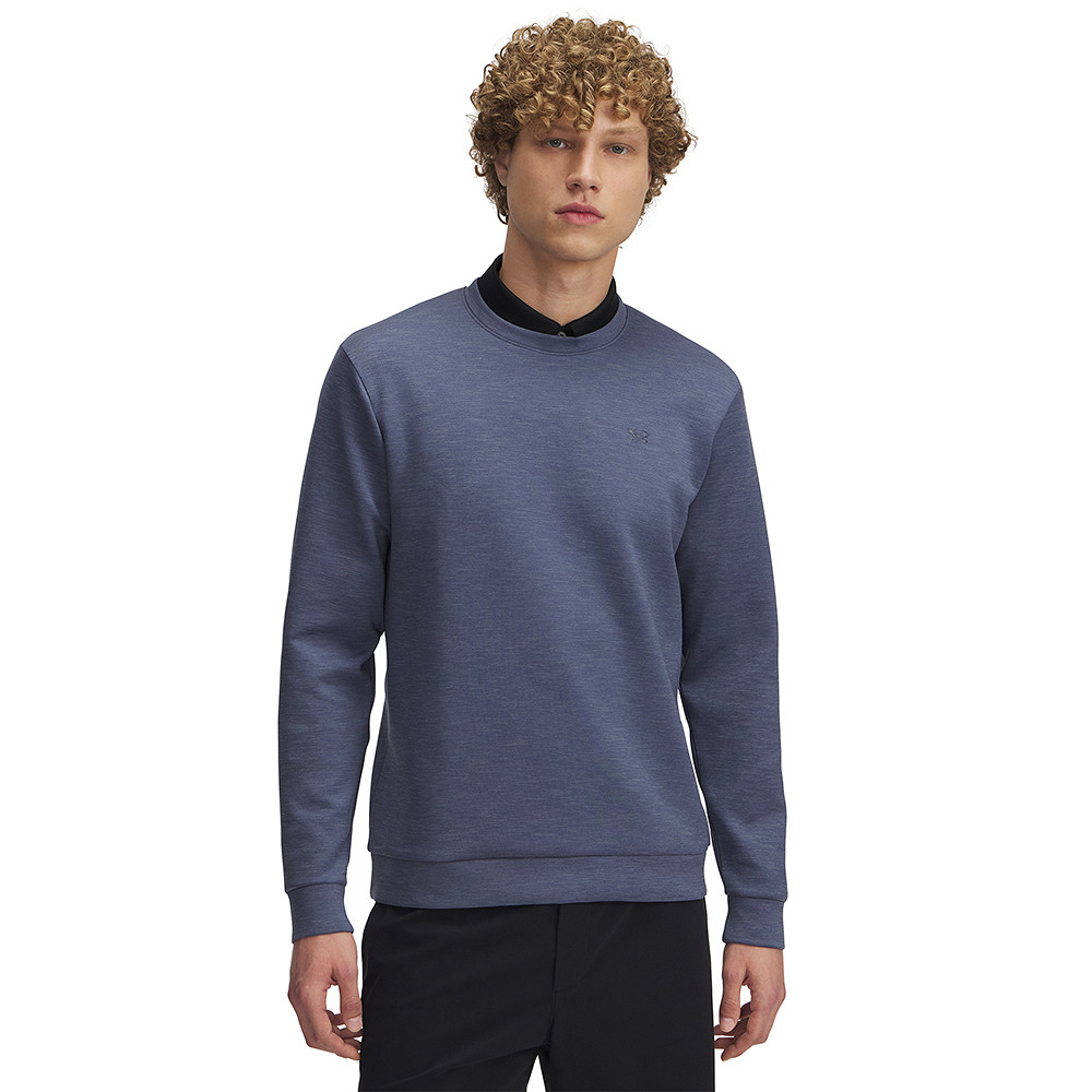 1387122-044 UA Drive Midlayer Crew Downpour Gray/Gravel/Downpour Gray (L)