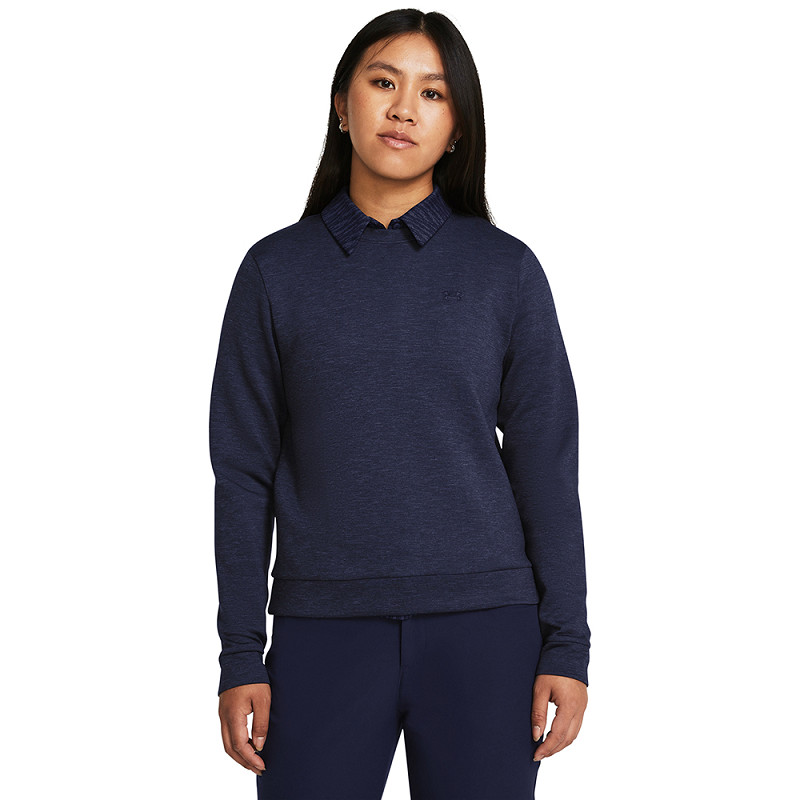 1387143-410 UA Drive Midlayer Crew Midnight Navy/Midnight Navy