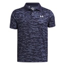 1377349-410 UA Matchplay Printed Polo Midnight Navy/Midnight Navy