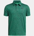 1382681-305 UA Playoff Printed Polo Team Kelly Green/ Midnight Navy/Midnight NAvy