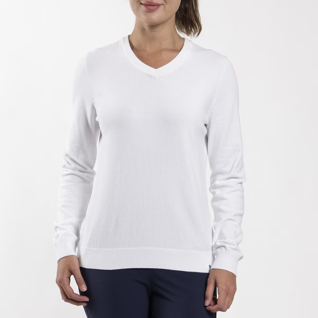 Kjus K00889 Women Kicki V-Neck Sweater White