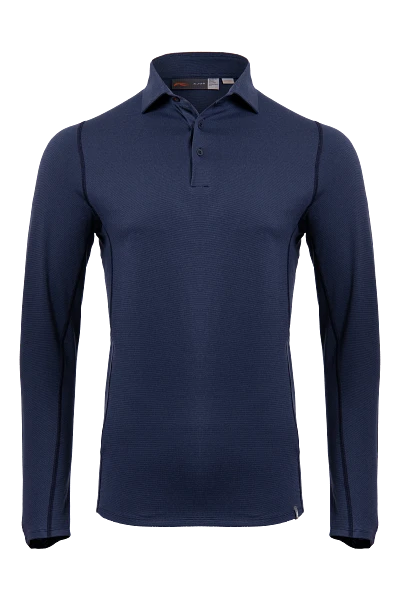 Kjus MG60-K03 Men Scot Polo L/S Atlanta Blue Melange