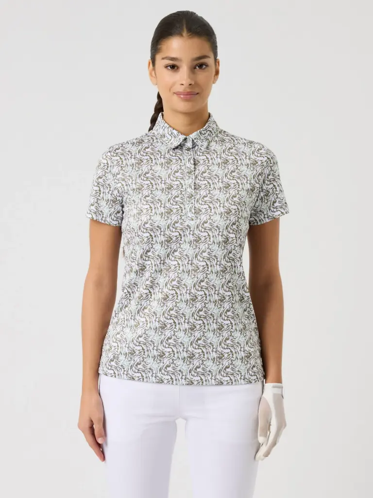 Daily Sports Printed Cap S Polo Shirt Abstract Swirl (L)
