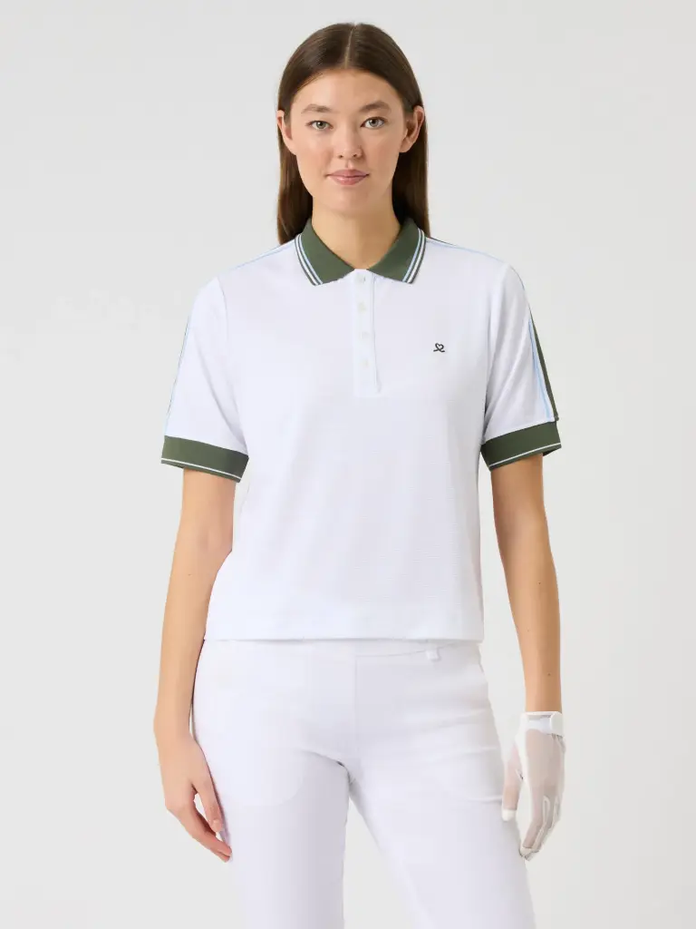 Daily Sports Cropped 1/2S Polo Shirt White