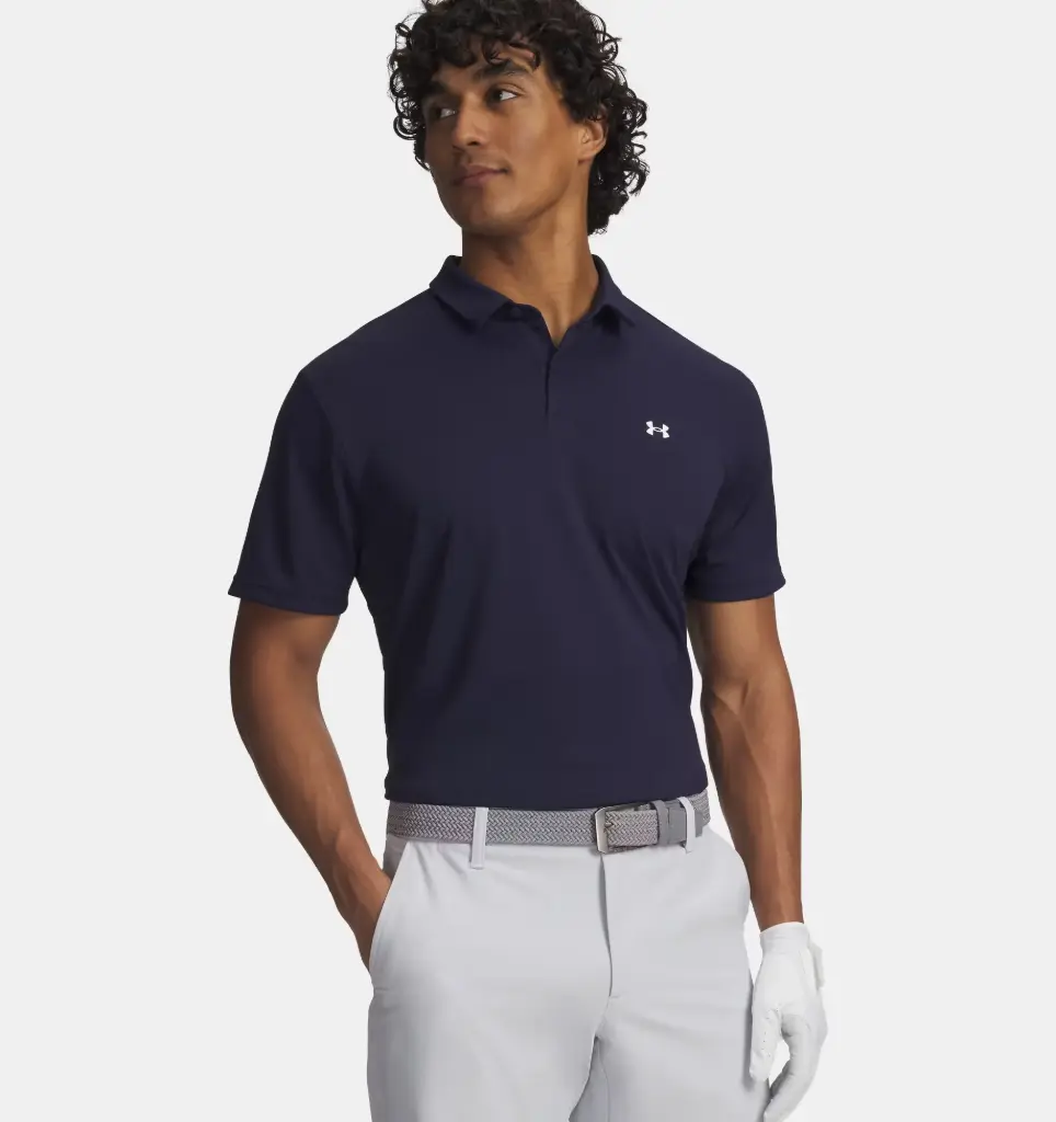 6012303-410 UA T2G Polo Midnight Navy/White (L)