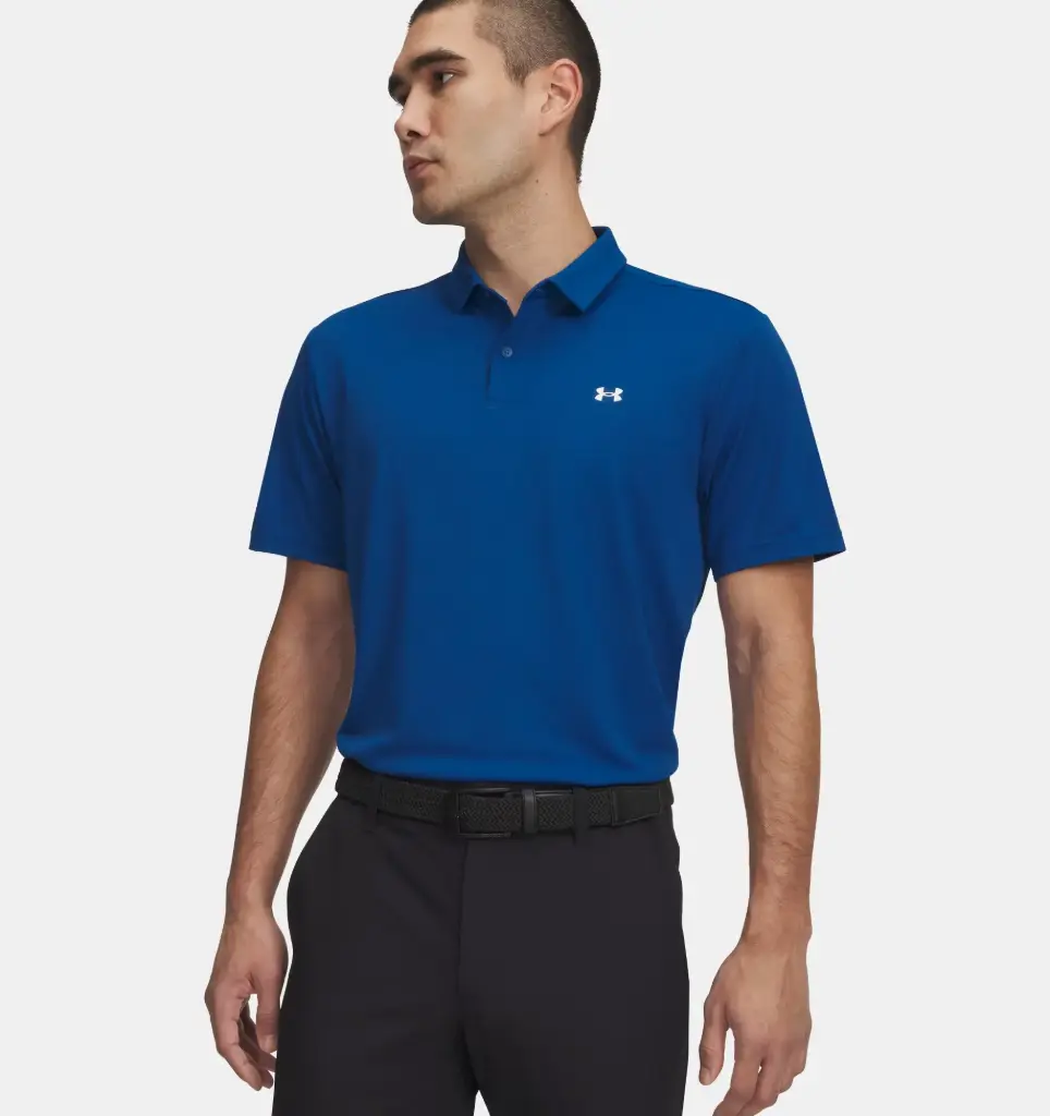 6012303-426 UA T2G Pique Polo Varsity Blue/White