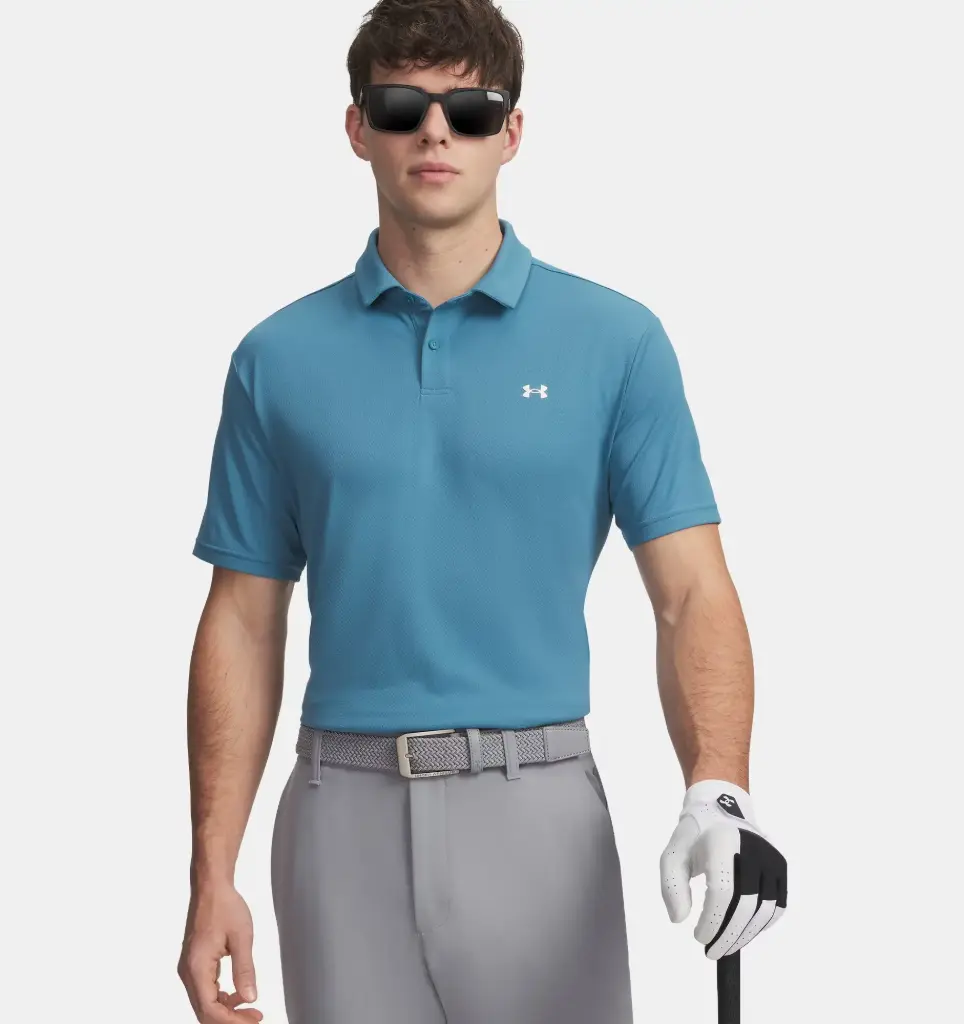 6012303-466 UA T2G Pique Polo Boundless Blue/White