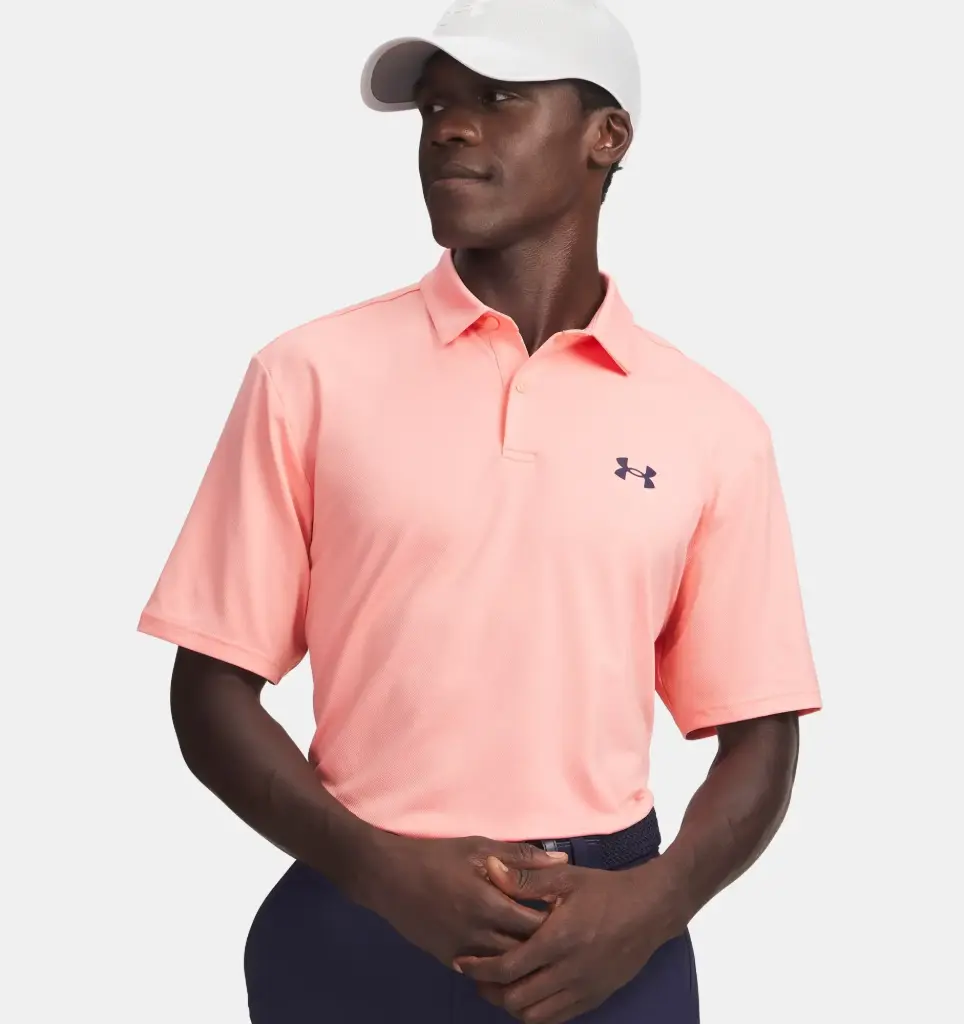 6009799-603 UA Matchplay Polo Posh Pink/Midnight Navy