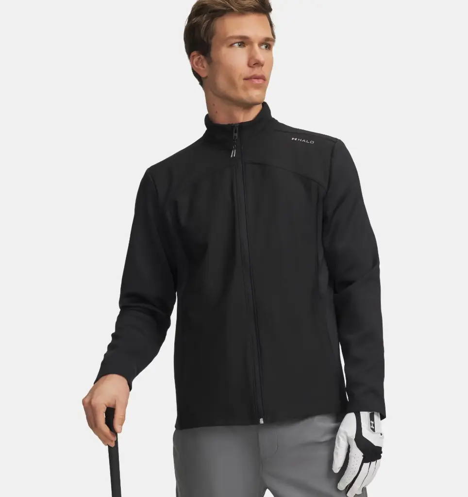 6009646-001 UA Halo Hybrid Jacket Black/Black/Silver Reflective (L)