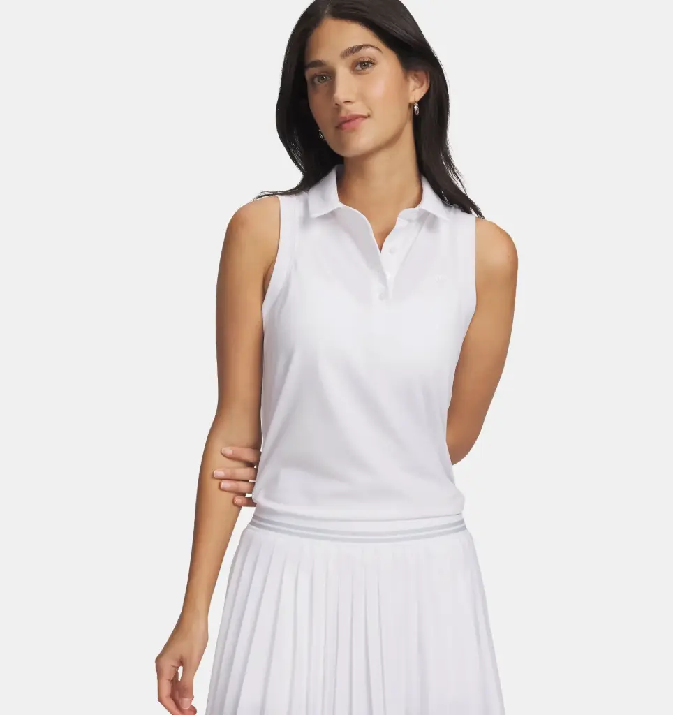 6009804-100 UA ArmourDry SL Polo White/White