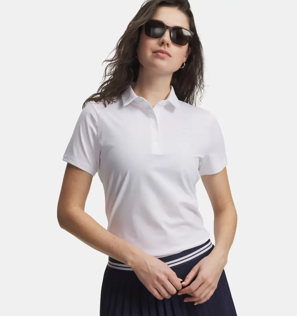 6009805-100 UA ArmourDry SS Polo White/White (L)