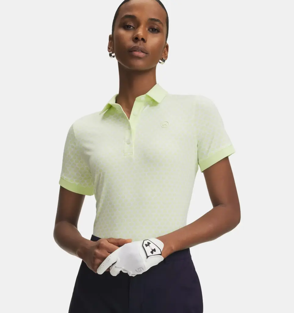 6009806-391 UA ArmourDry Printed Polo Fade Green/White/Fade Green (L)