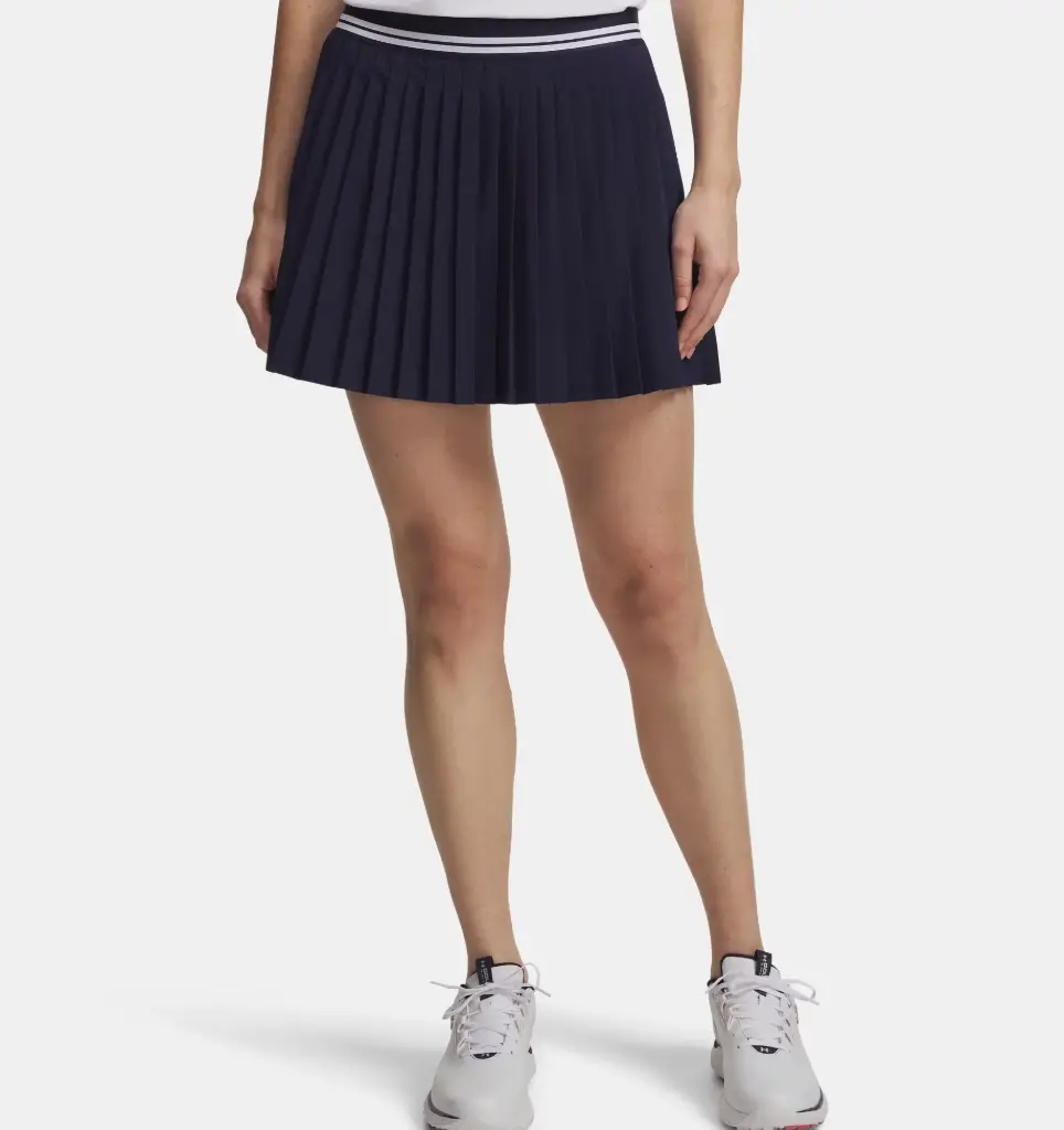 6009813-410 UA Drive Pleated Skort Midnight Navy/White/White (L)