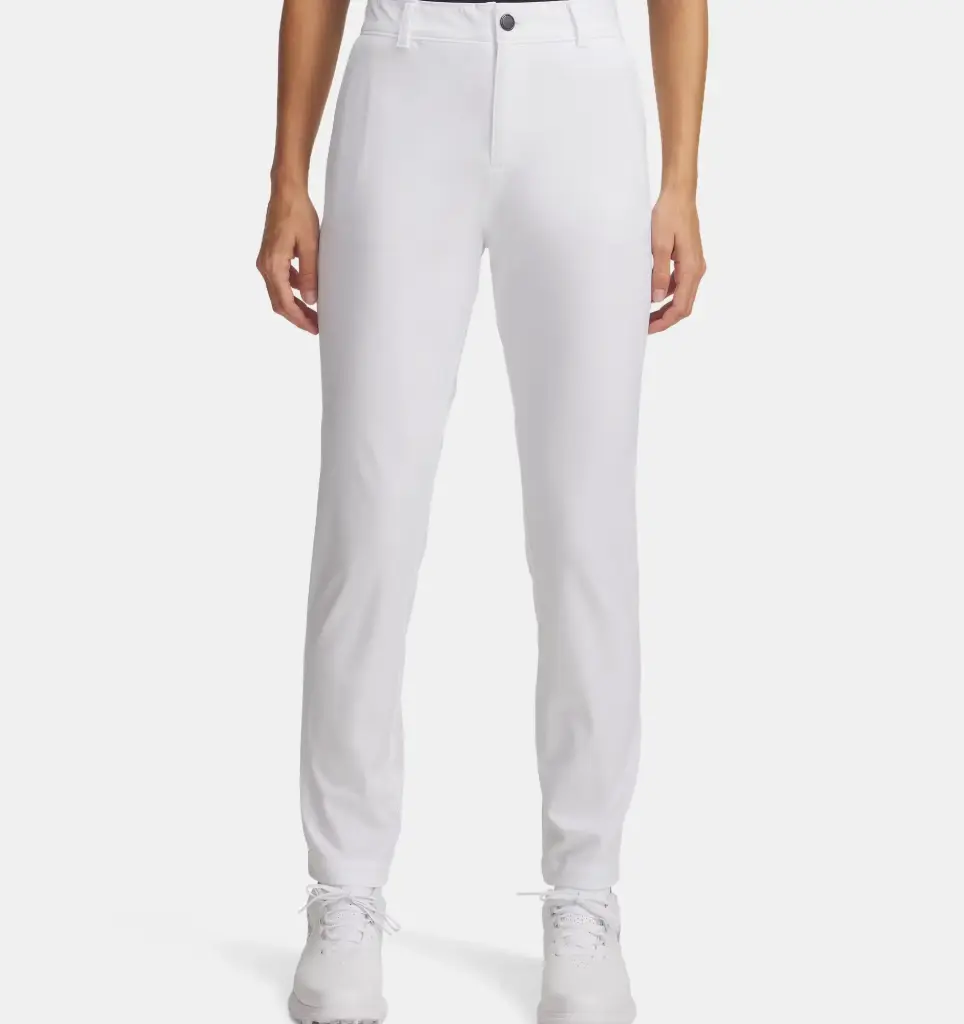 6009810-100 UA Drive Pant White/Halo Gray/White