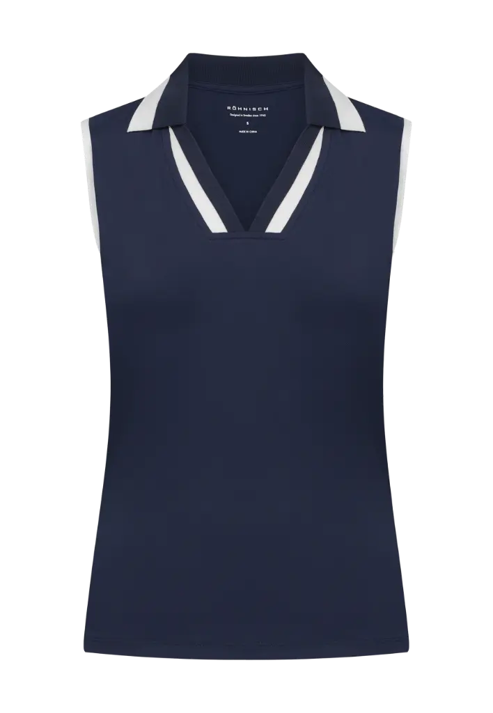 Röhnisch 000882 Essential Sleeveless Poloshirt Navy
