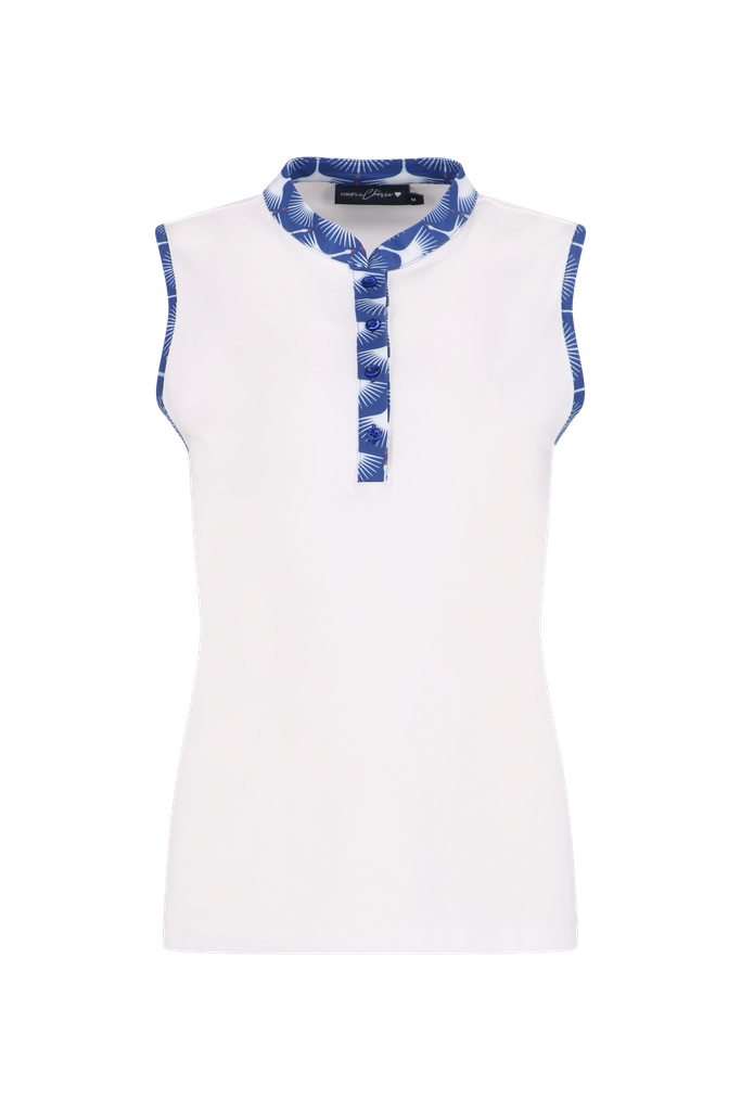 Sleeveless bird polo