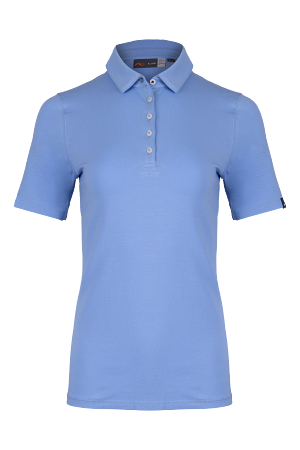 Kjus K00897 Women Hollow Pima Polo S/S Blue Opal
