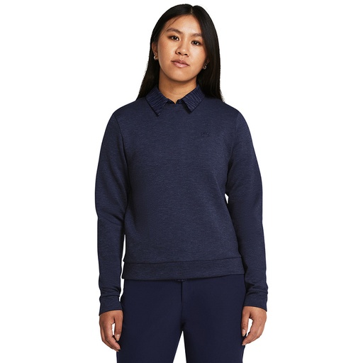 1387143-410 UA Drive Midlayer Crew Midnight Navy/Midnight Navy