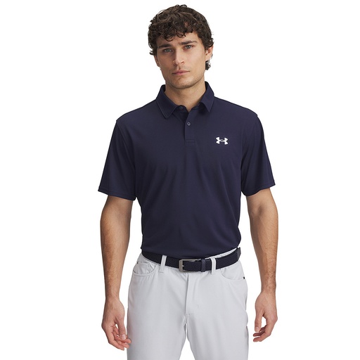 1390123-410 UA T2G Pique Polo Midnight Navy/White